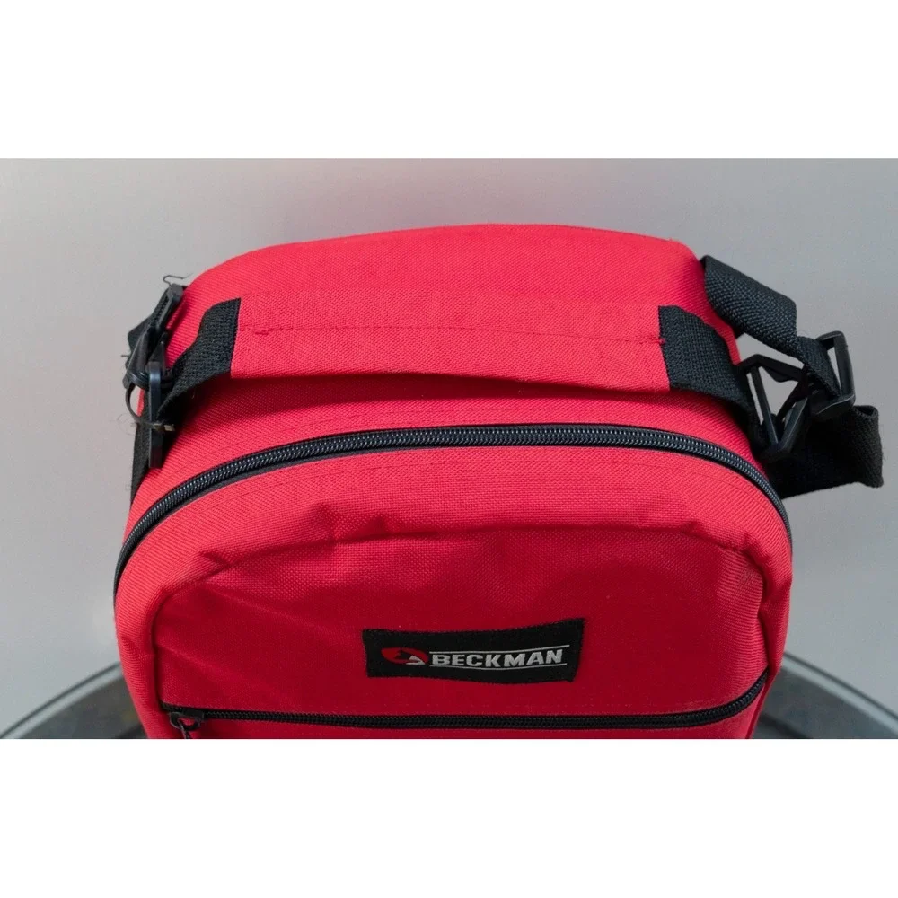 Beckman Canvas Offshore Storage Case Tote Red Fishing Crossbody Bag 14